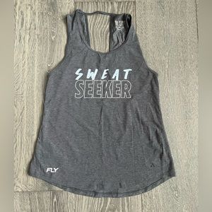 Solfire 'Sweat Seeker' Tank in Dark Gray Size Small